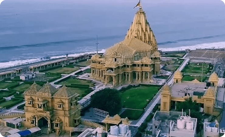 Somnath Temple Drone Image